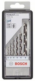 6-częściowy zestaw wierteł do metalu HSS-G Robust Line, 135&deg;