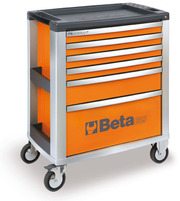 BETA Wózki narzędziowe z 6 szufladami ALU